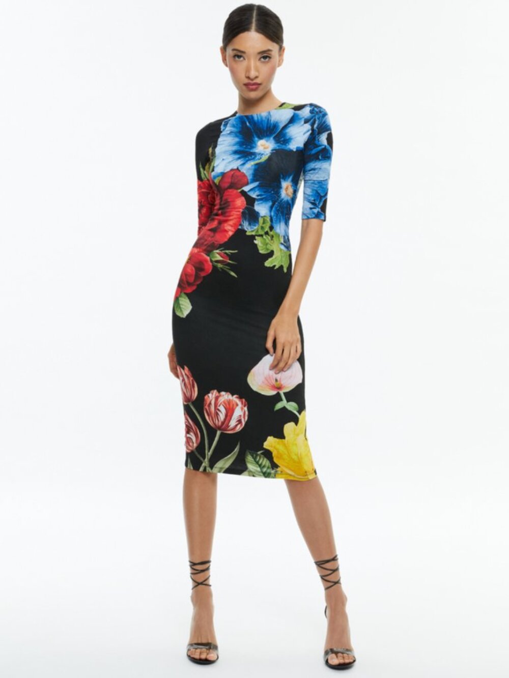 Alice + Olivia Delora Le Perisian Midi Dress Size 0